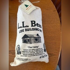 L.L. Bean Kids Wood Creative Log Cabin Building Set Made in USA!Read info!